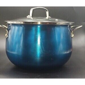 8 Quart Belgique Blue Ename Cook Pot Dutch Oven With Lid